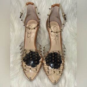 Jessica Simpson Nude/Gold Studded Sandals